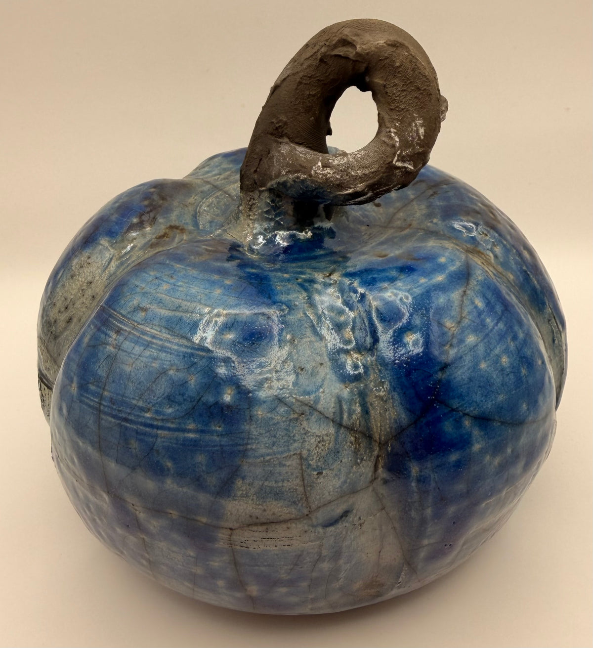 Raku Kürbis Blau