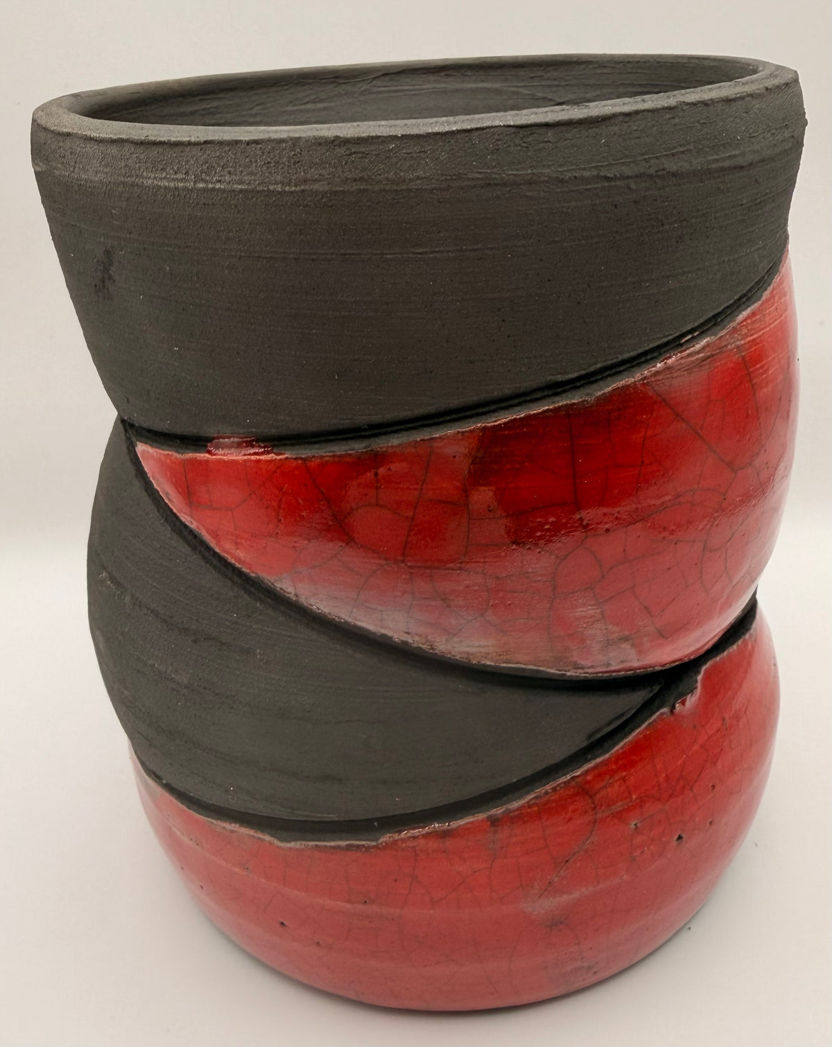 Raku Vase Rot