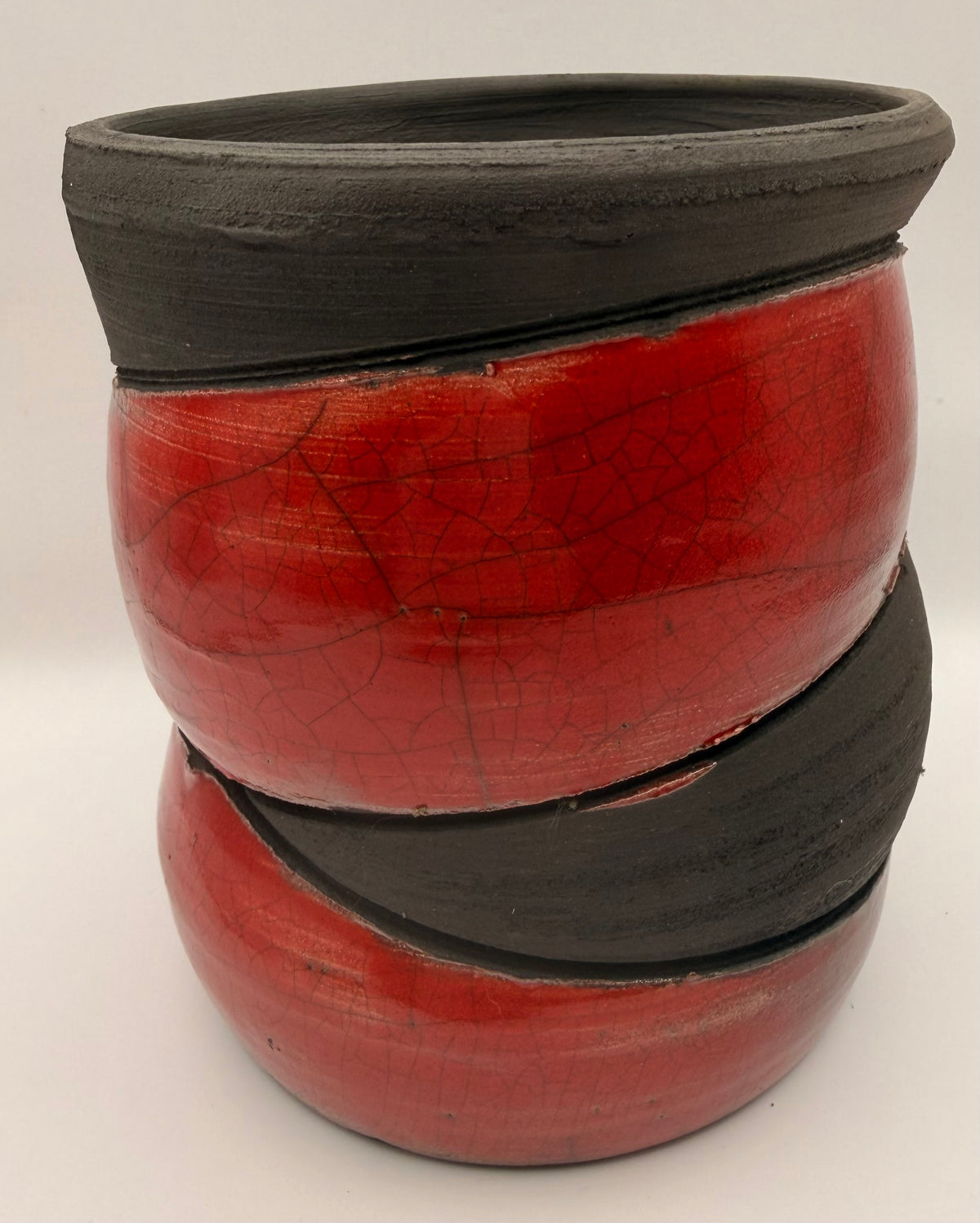 Raku Vase Rot