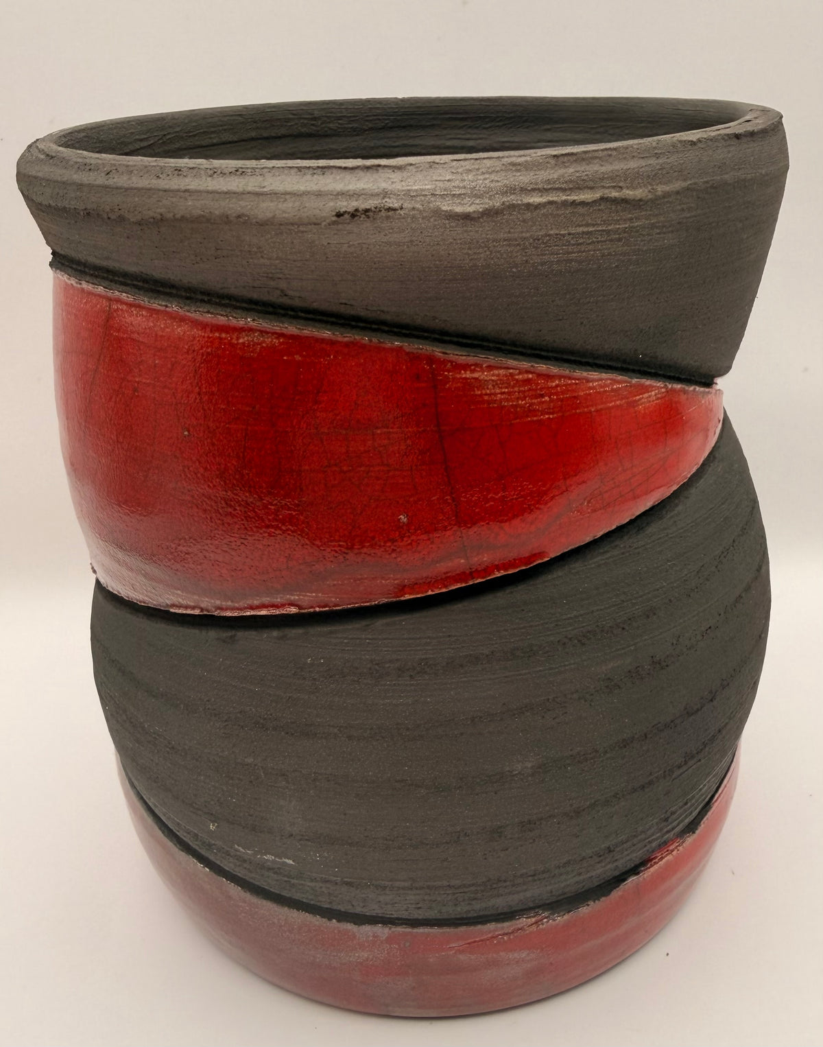 Raku Vase Rot