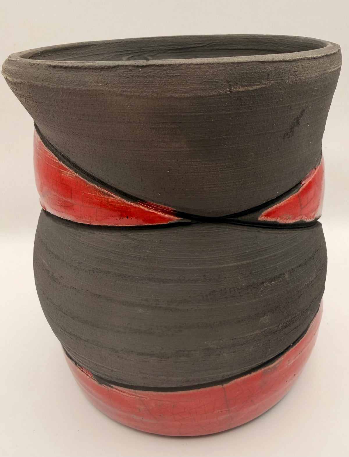 Raku Vase Rot