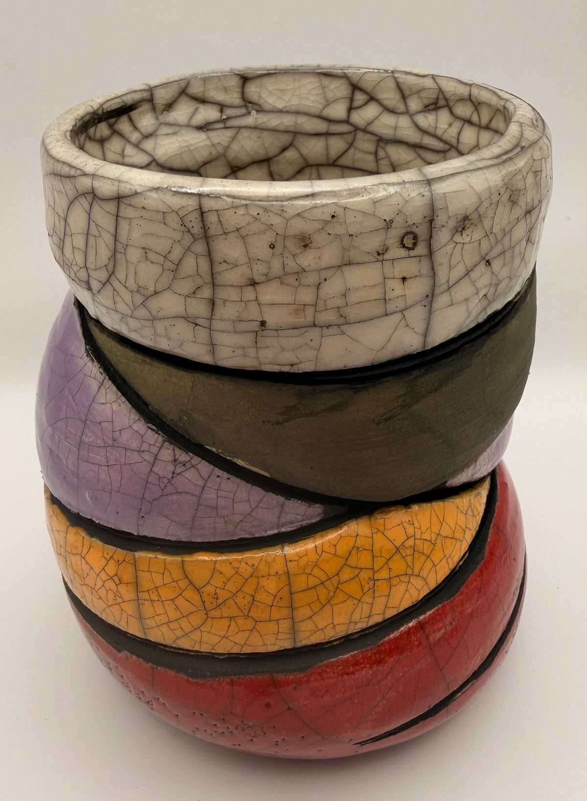 Raku Vase Bunt