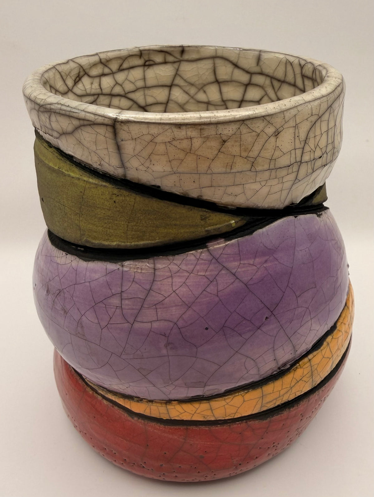 Raku Vase Bunt