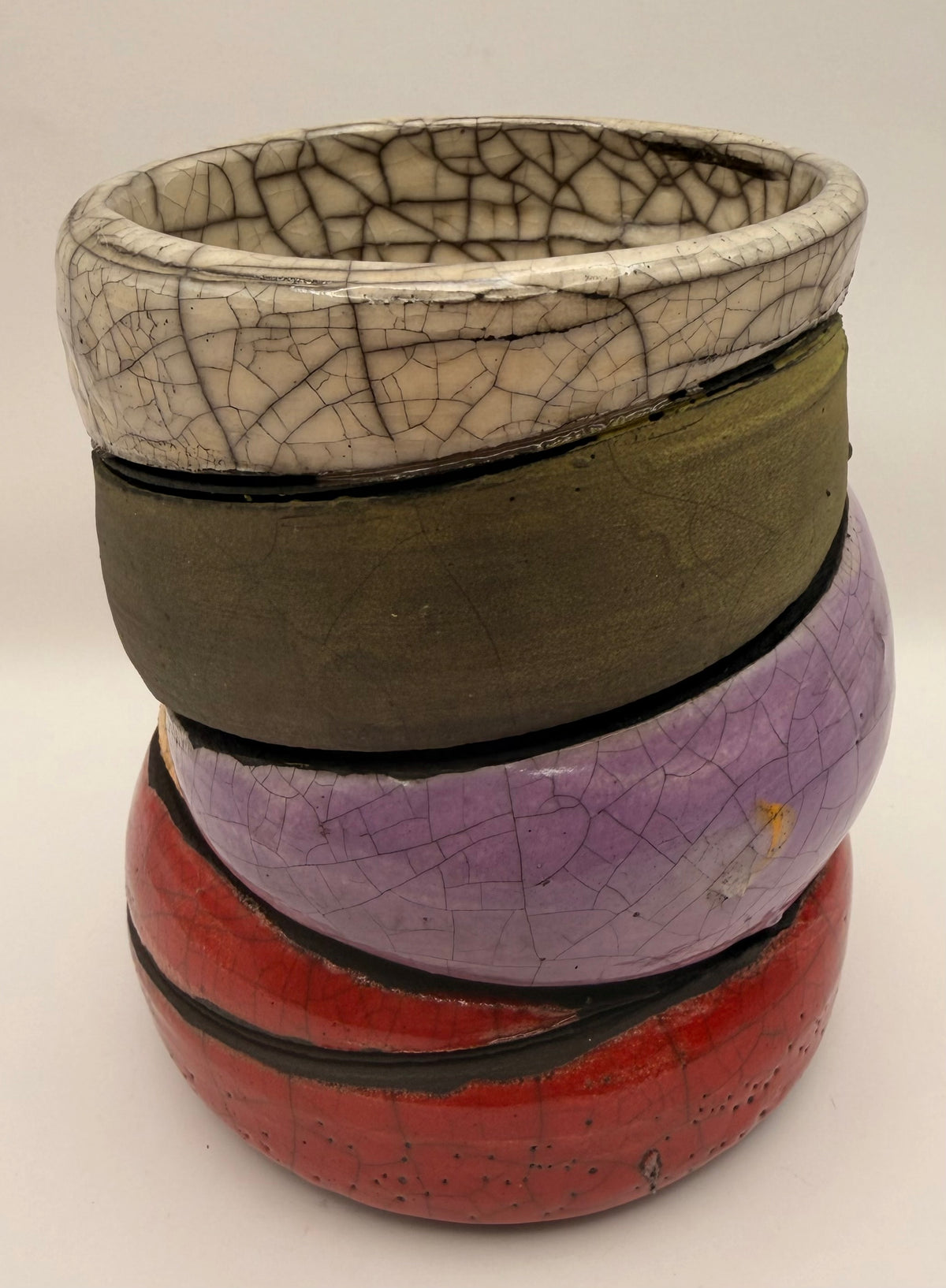 Raku Vase Bunt