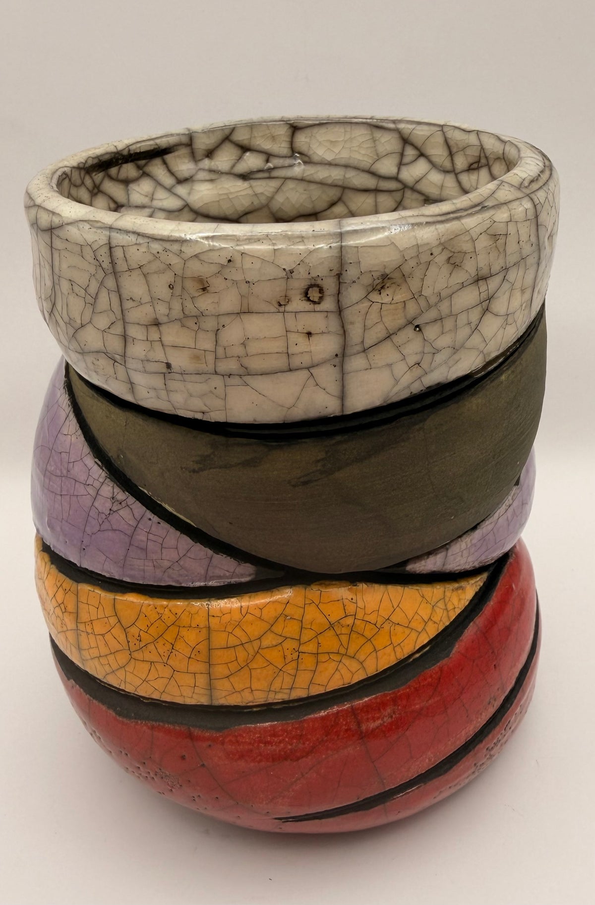 Raku Vase Bunt